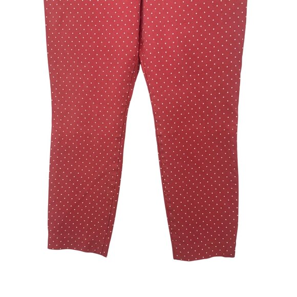 Old Navy Pixie High Rise Polka Dot Skinny Pants Women Size 12 Rush pink & White - Picture 10 of 11